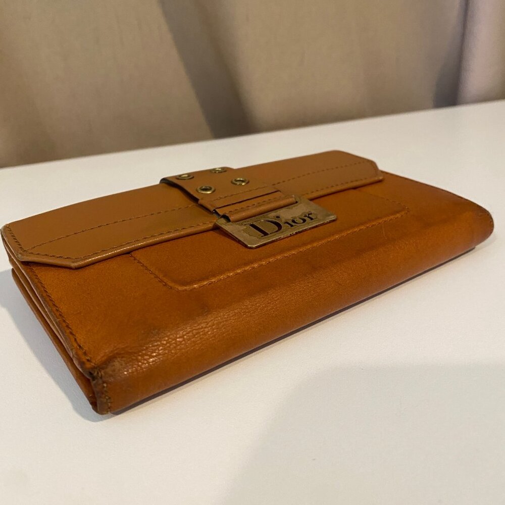 Christian Dior 2002 Calfskin Leather Wallet Brown Gold Hardware 6.5x4‎ - Picture 11 of 11